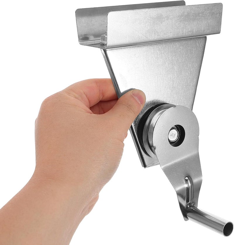 Lurrose Stainless Steel Flagpole Pulley System Kit with Heavy Duty Bearing Crank Handle Smooth Noise-reducing Flag Rope Raising Accessory for Outdoor Flagpoles Compatible for Repairs and - Image 4