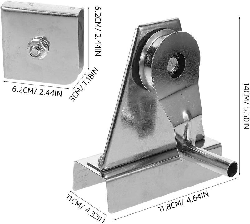 Lurrose Stainless Steel Flagpole Pulley System Kit with Heavy Duty Bearing Crank Handle Smooth Noise-reducing Flag Rope Raising Accessory for Outdoor Flagpoles Compatible for Repairs and - Image 2