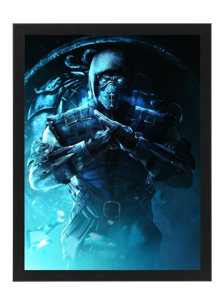 RKN Wall Art Poster Frame Mortal Kombat Sub Zero 30X40cm - Image 1