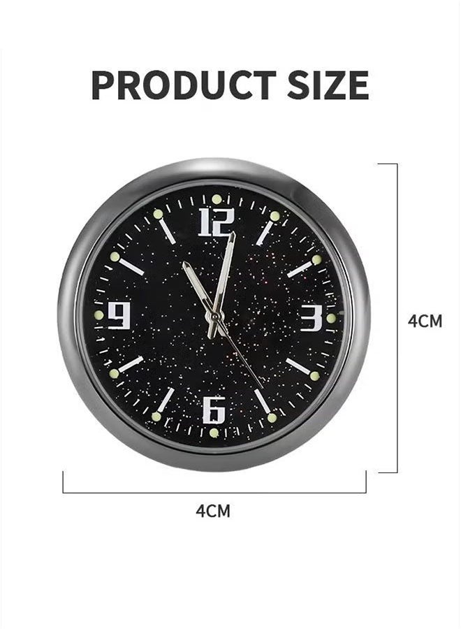 Ailily Starry Sky Car Dashboard Clock, Stick on Dashboard or Install with Air Vent Clip, Mini Tiny Small Analog Clock for Vehicle Automotive Car,Vehicular air Vent Clock,Car interior - Image 4