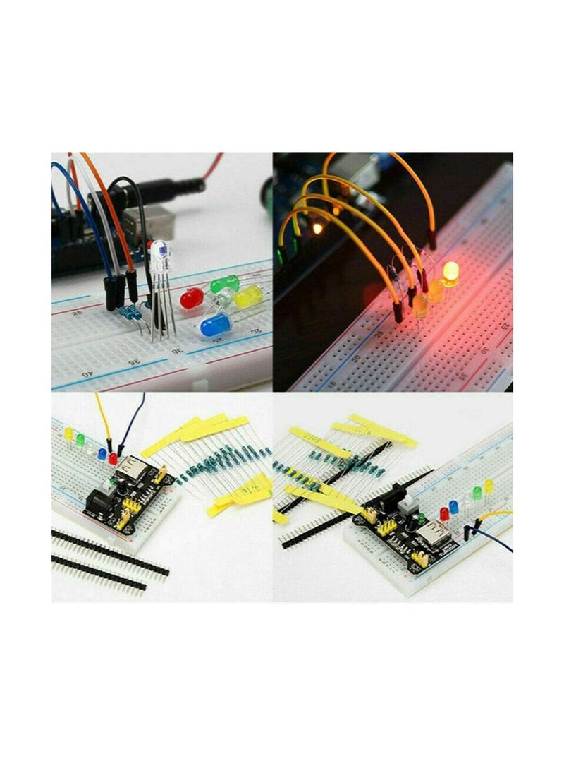 Electronic Components Kit LED Diodes Resistors 830 hole breadboard for UNO R3 component package beginner starter kit compatible with 2560 UNO - Image 5