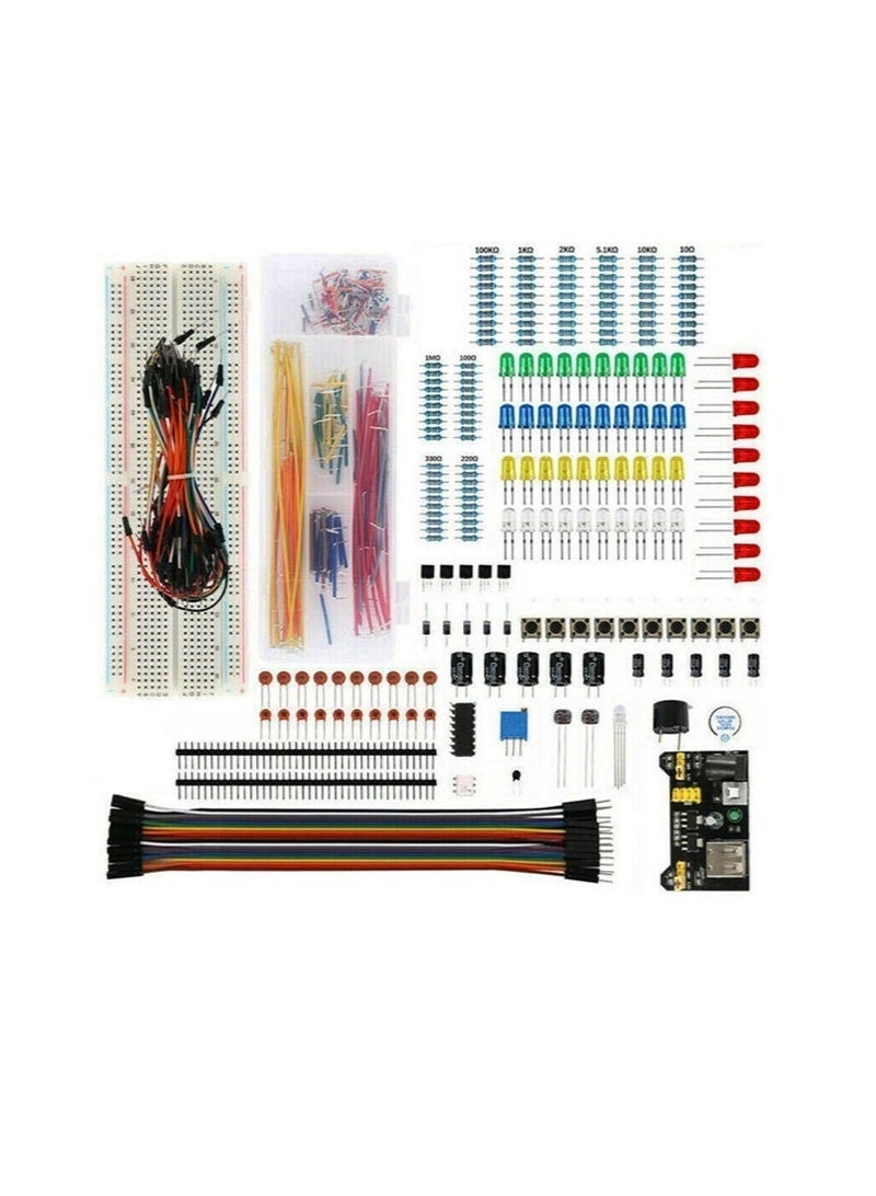 Electronic Components Kit LED Diodes Resistors 830 Hole Breadboard for UNO R3 Component Package Beginner Starter Kit Compatible with 2560 UNO - Image 5