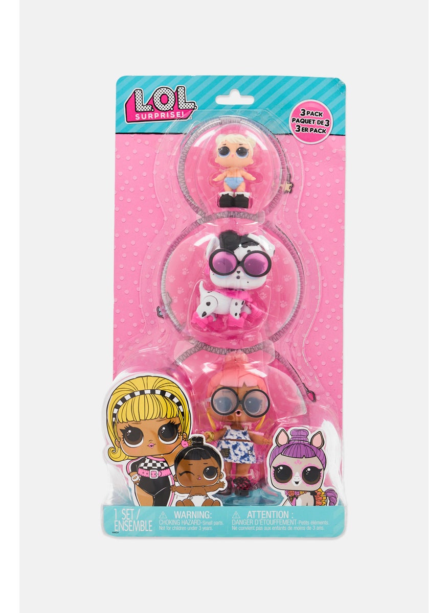 L.O.L. Surprise! 3 Pcs Miss Punk Sur-fur Puppy /Lil Heartbreaker Cute Little Doll Collection  - Image 1