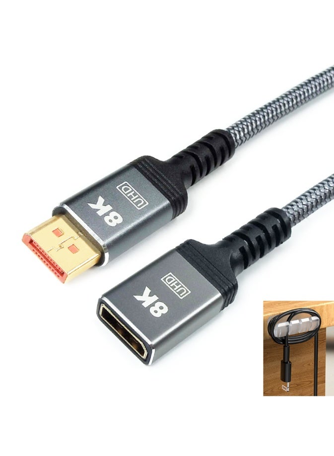 DisplayPort extension cable, Nextronic, 0.5m, 8K@60HZ, 4K/2K@120Hz, - Image 1