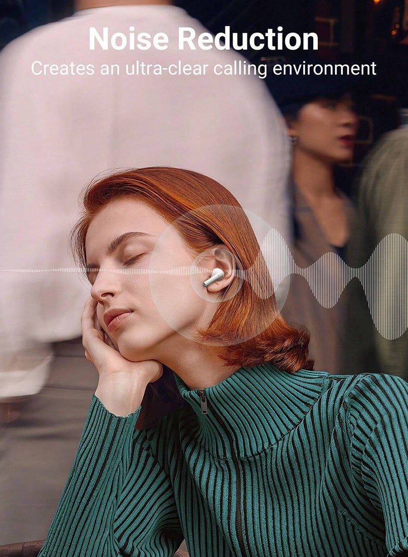 سماعات أذن لاسلكية بتقنية بلوتوث 5.3 مع شحن سريع عبر منفذ Type-C، وسماعات رأس TWS بصوت جهير عميق وتقنية إلغاء الضوضاء، وتحكم ذكي باللمس للموسيقى والمكالمات. - Image 4