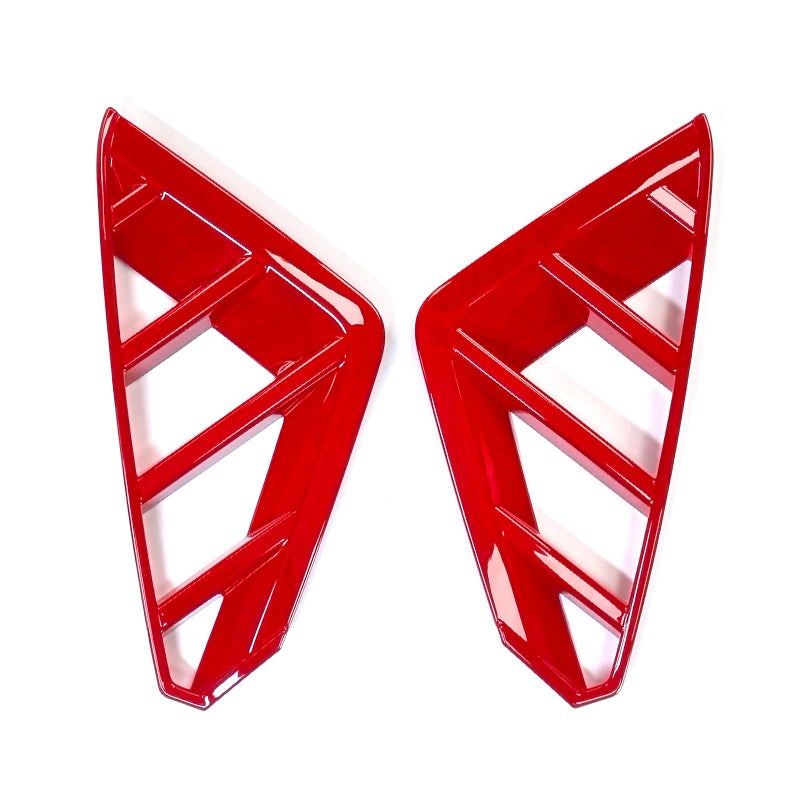 JUIVEEL Red ABS Front Bumper Side Air Vent Cover Fog Light Lamp Decor Cover Compatible with Hyundai Elantra CN7 N Line 20222023 Accessories