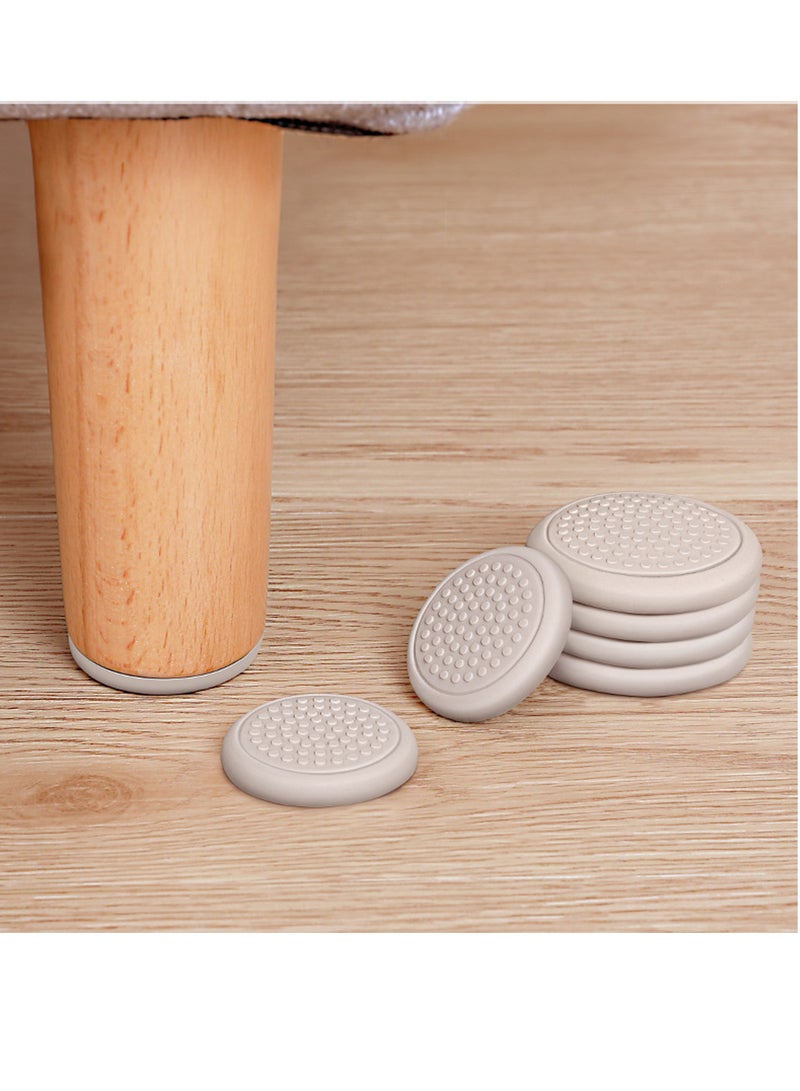 8-piece set, sofa foot mat, coffee table, table non-slip mat, table leg silent mat khaki - Image 1
