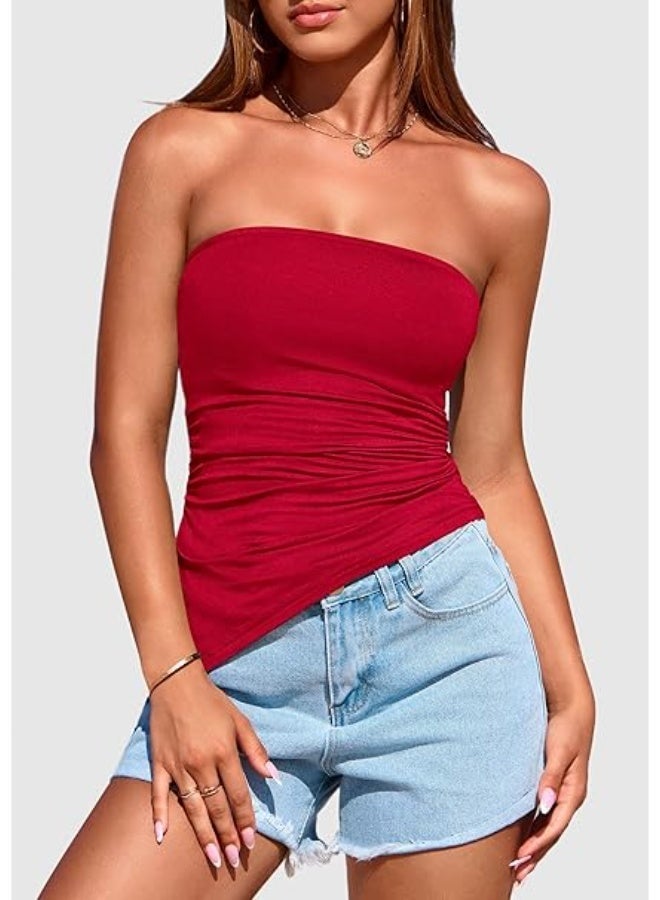 السيدات بلوزة حمالة ، حمالة غير المتماثلة قميص الصيف ، تناسب الخروج S - Image 3