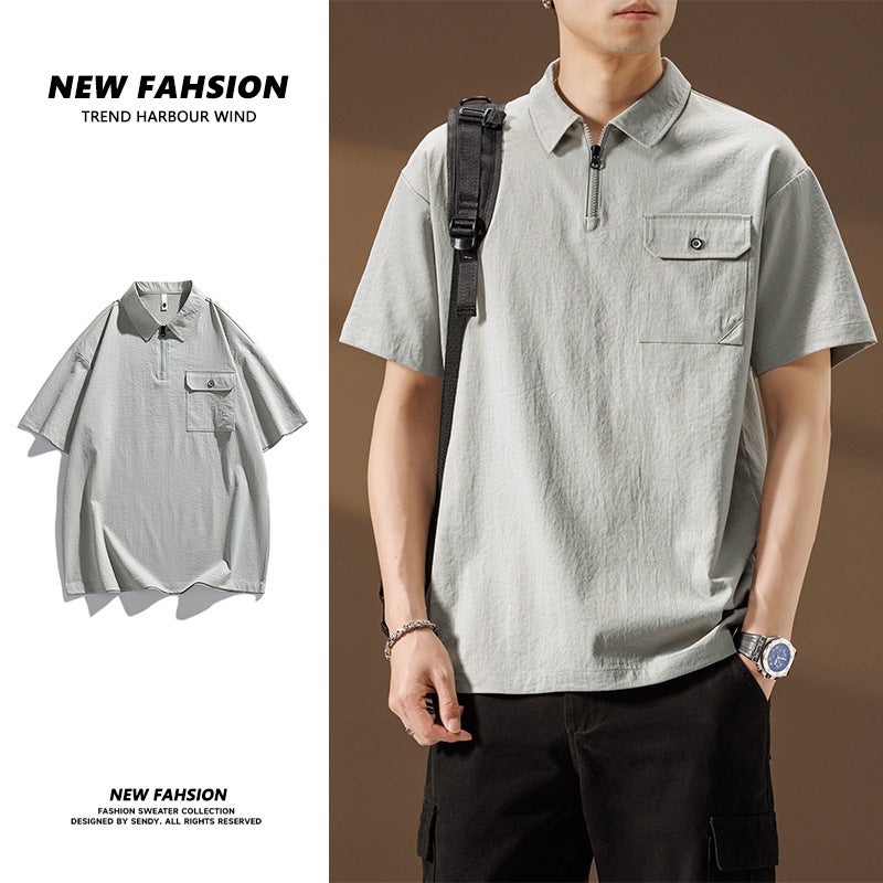 Trendy Brand Plus Size Casual Polo Shirt T-Shirt Top Men'S Japanese Leck Short Sleeve T-Shirt Manufacturers - Image 5