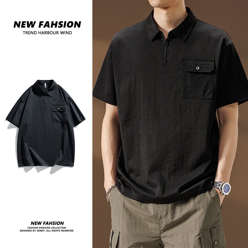 Trendy Brand Plus Size Casual Polo Shirt T-Shirt Top Men'S Japanese Leck Short Sleeve T-Shirt Manufacturers - Image 3