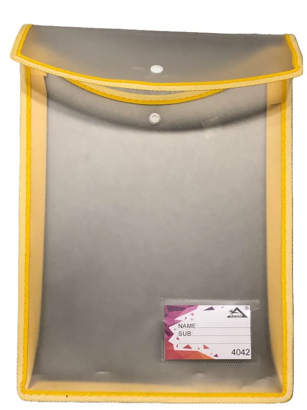 AMINIT Plastic File Folder Poly Envelope Expanding File Wallet Document Folder with Snap Button Closure Legal Size Waterproof Large File Pouch(Multicolor,Pack of 5) - Image 2