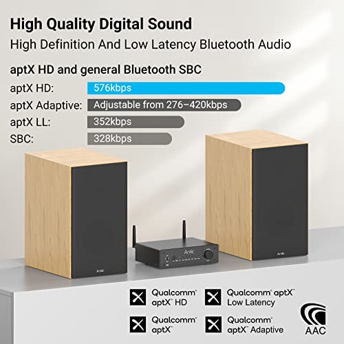 Arylic B50 2 Channel Bluetooth Amplifier with Audio Transmitter, 50W*2 Home Stereo Amplifiers with HDMI ARC,DAC,Phono in and Free APP. Support aptX HD Music Transmission & Reception. - Image 5