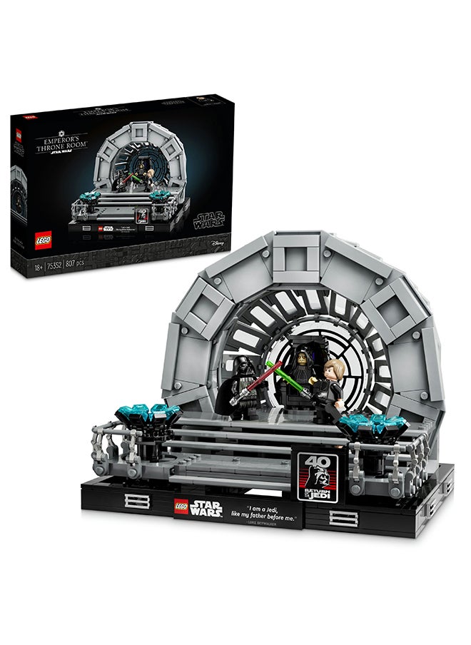 LEGO Star Wars Emperor’S Throne Room Diorama 75352 Creative Building Set For Adults; Collectible, Brick-Built Scene For Display; A Fun Birthday Gift Idea For Fans (807 Pieces)  - Image 1