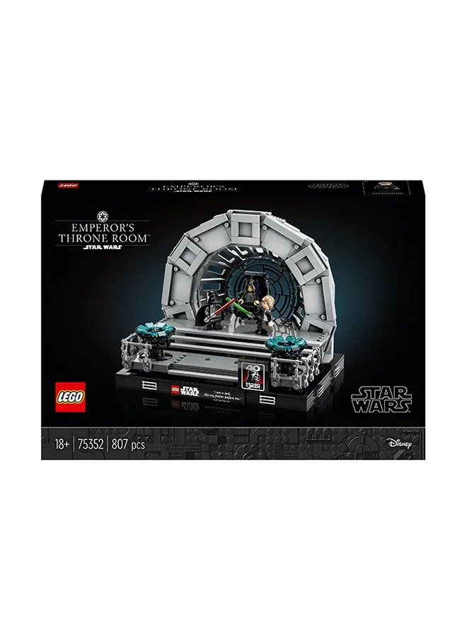 ليغو Star Wars Emperor’S Throne Room Diorama 75352 Creative Building Set For Adults; Collectible, Brick-Built Scene For Display; A Fun Birthday Gift Idea For Fans (807 Pieces)