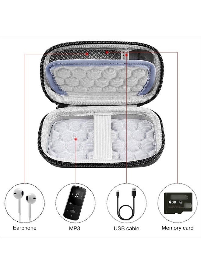 Comecase MP3 & MP4 Player Case for SOULCKER/G.G.Martinsen/Grtdhx/iPod Nano/Sandisk Music Player/Sony NW-A45 /B Walkman and Other Music Players with Bluetooth. Fit for Earbuds, USB Cable, Memory Card - Image 2