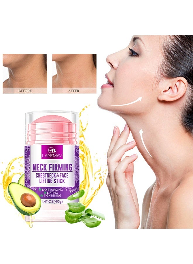 LANEMAY Neck Firming Chest neck & Face Lifting Stick , Retinol Cream for Anti Wrinkles, Retinol Stick with Collagen, Aloe Vera, Avocado & Rosemary, Anti-Aging Neck Cream & Face Moisturizer 40g - Image 1