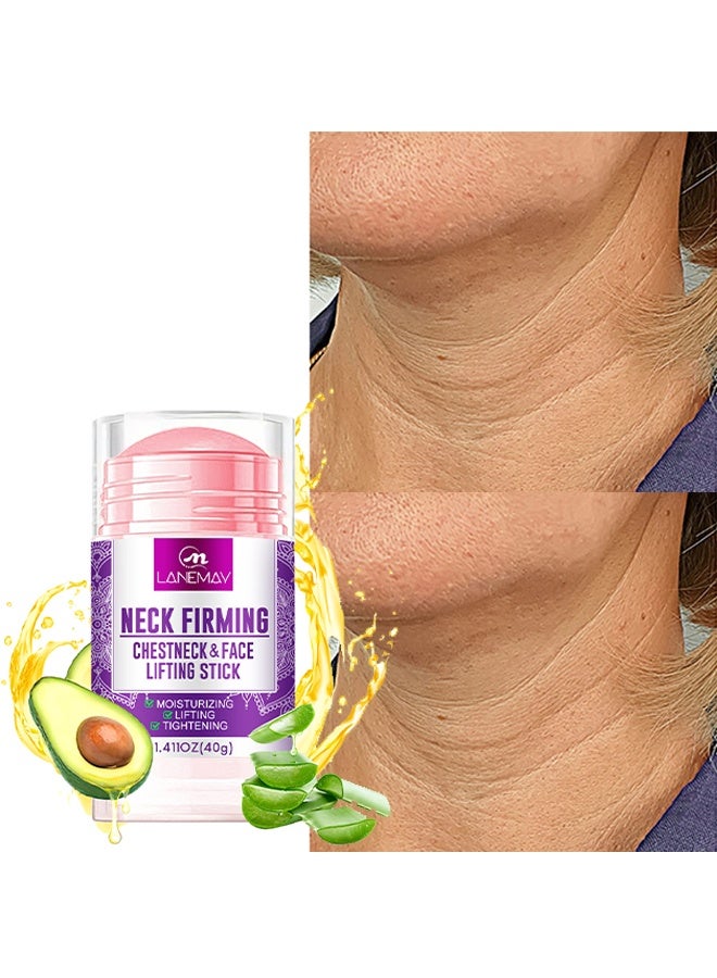 LANEMAY Neck Firming Chest neck & Face Lifting Stick , Retinol Cream for Anti Wrinkles, Retinol Stick with Collagen, Aloe Vera, Avocado & Rosemary, Anti-Aging Neck Cream & Face Moisturizer 40g - Image 3