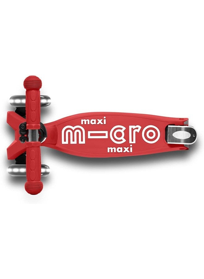 Micro Maxi Micro Deluxe Foldable LED Red | Scooter for Kids | Kids Scooter | Scooter with LED Wheels | Scooter for Kids 3-5 Years - Image 4