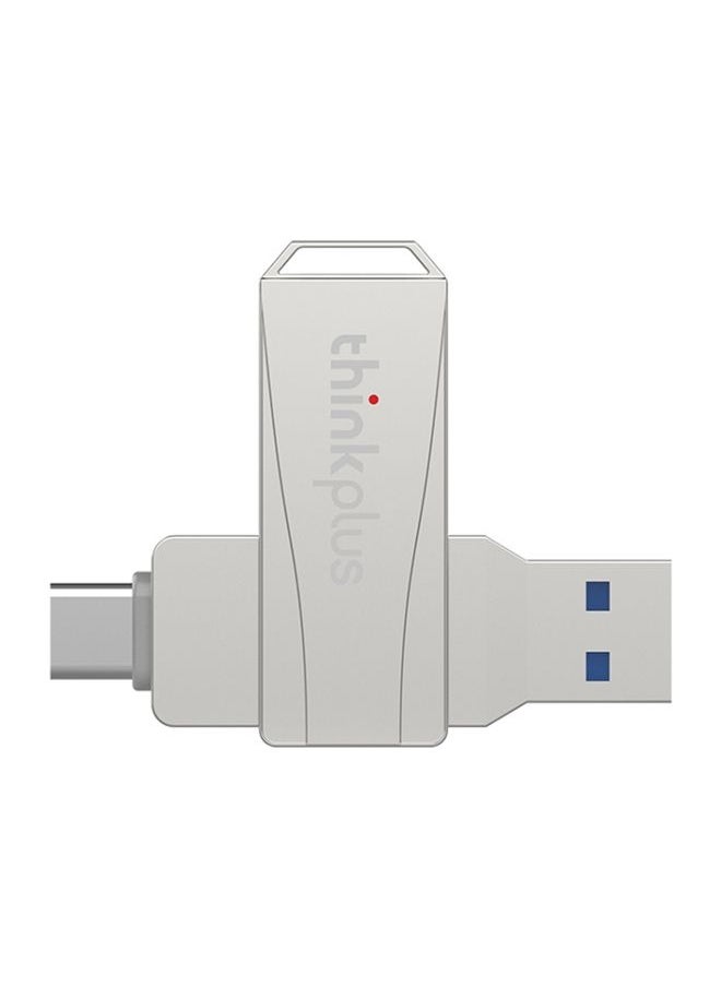 BURAQ Lenovo Thinkplus MU252 USB 3.1 + USB-C / Type-C Flash Drive, Memory:32GB (Silver)  - Image 1