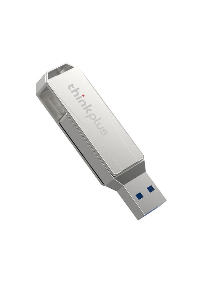 BURAQ Lenovo Thinkplus MU252 USB 3.1 + USB-C / Type-C Flash Drive, Memory:32GB (Silver)  - Image 2