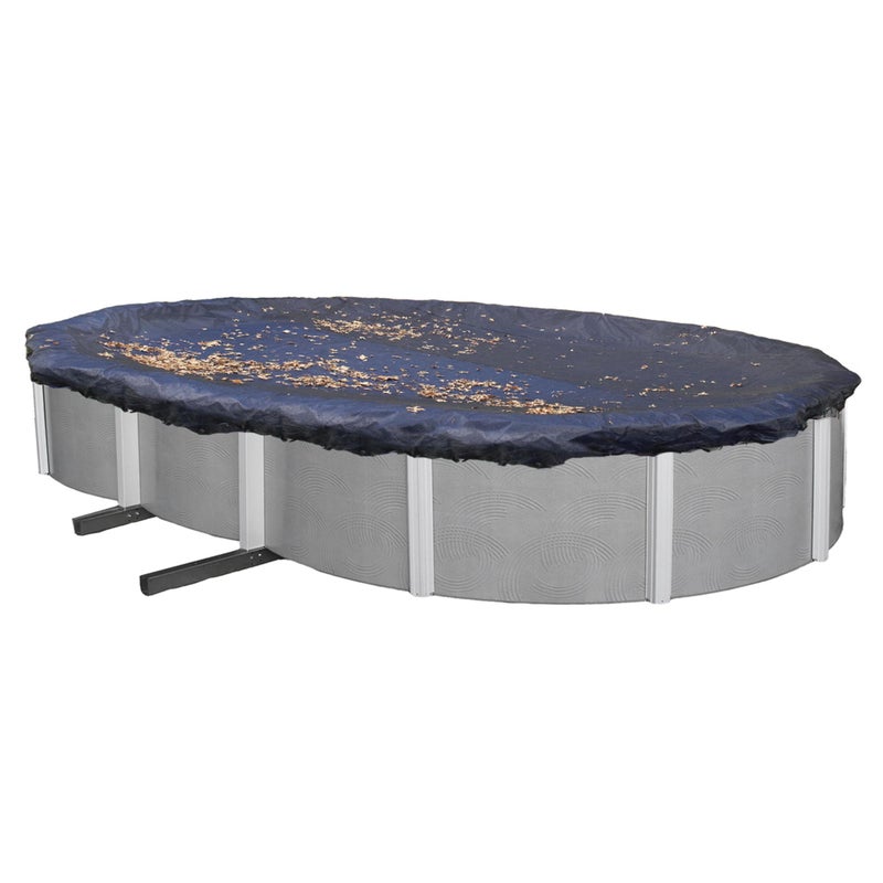 Blue Wave 21-ft x 41-ft Oval Leaf Net Above Ground Pool Cover - Image 1