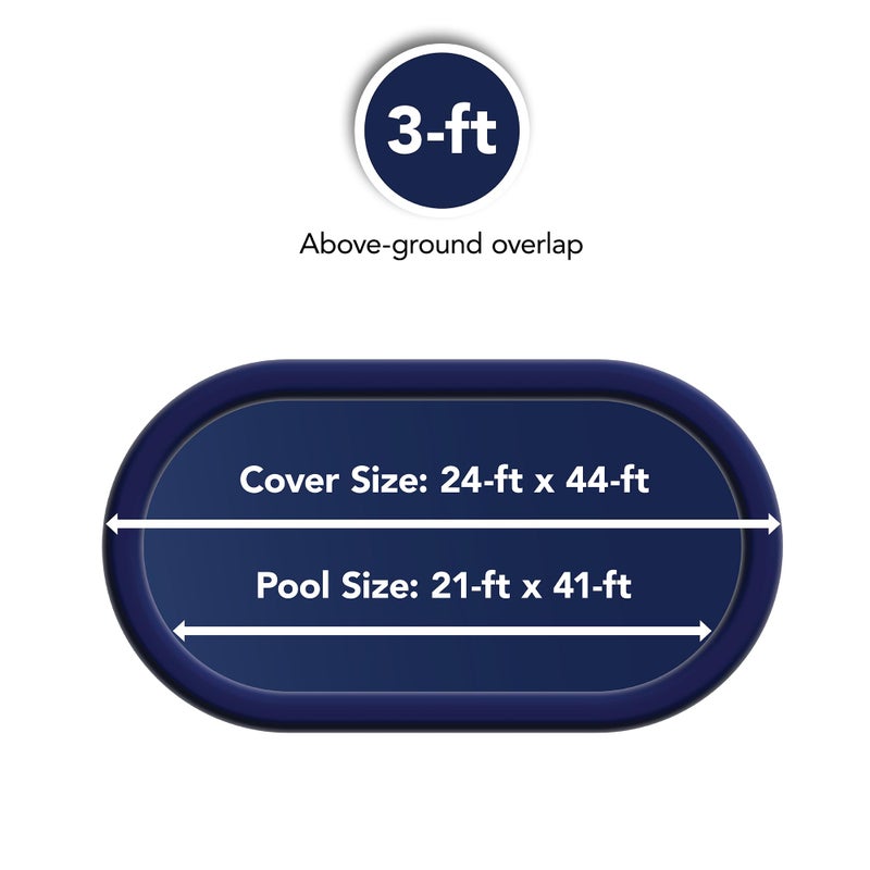 Blue Wave 21-ft x 41-ft Oval Leaf Net Above Ground Pool Cover - Image 2