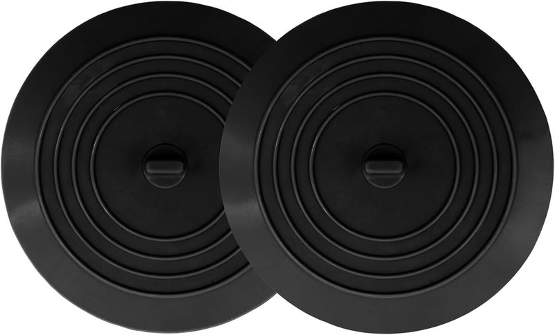 V-TOP Bathtub Drain Stopper 2 Pack, 5 inches Silicone Tub Stopper Shower Drain Cover, Bath Tub Plug Hair Stopper,Universal Flat Suction Renter Friendly Bath Accessories - Image 1