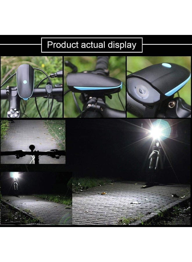 2-in-1 Rechargeable - Cycle Light (3 Modes) Cycle Light and Horn/Cycle Lights Rechargeable Waterproof (140 dB) Cycle Light with Horn Cycle LED Front Light - Image 3
