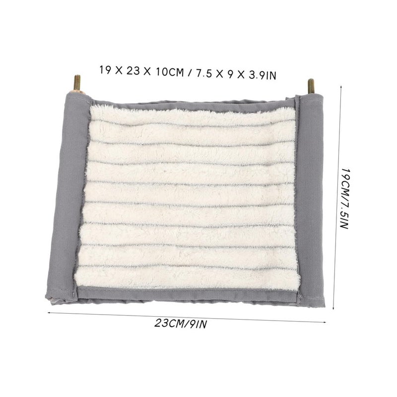 Warm Plush Removable Hamster Hanging Hammock Bed Swing Nest Cage Habitat Supplies Gray Large Size - Image 3