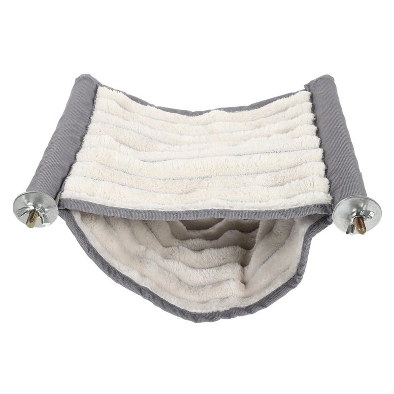 Warm Plush Removable Hamster Hanging Hammock Bed Swing Nest Cage Habitat Supplies Gray Large Size - Image 2
