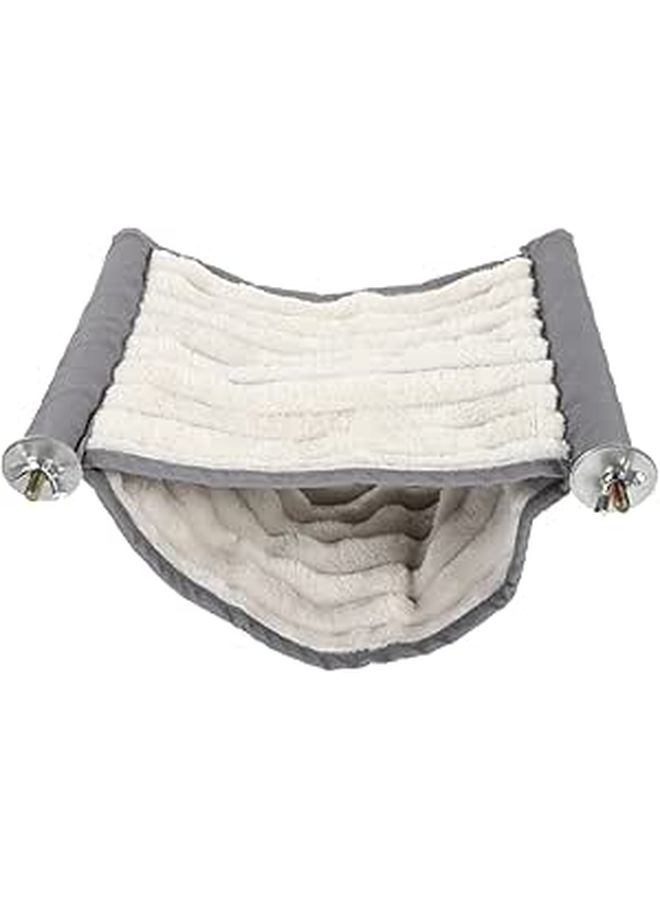 Warm Plush Removable Hamster Hanging Hammock Bed Swing Nest Cage Habitat Supplies Gray Large Size - Image 1