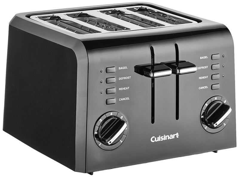 Cuisinart CPT-142BK 4-Slice Compact Plastic Toaster, Black - Image 1