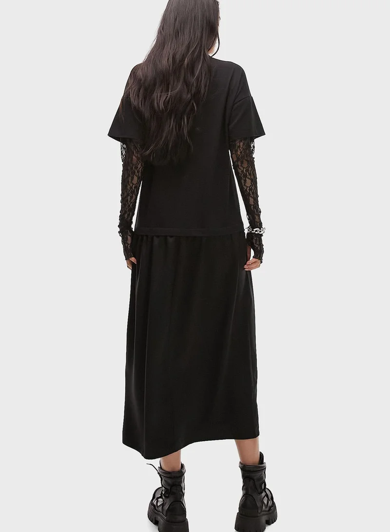 TOPSHOP Lace Detail Dress