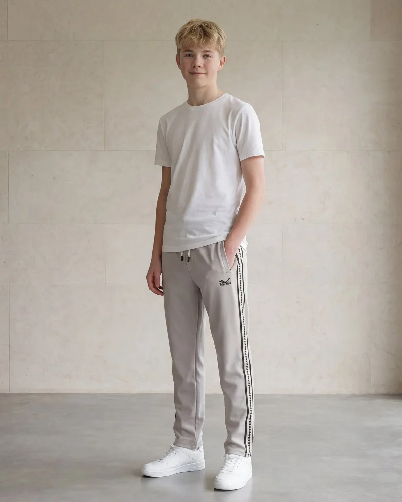 Redtag Senior Boys Grey Printed Active Pants