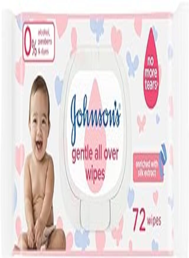 Johnson's Gentle All Over Baby Wipes - 72 Wipes