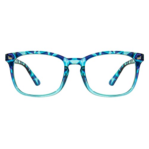 MAXJULI Blue Light Blocking Glasses,Computer Reading/Gaming/TV/Phones Glasses for Women Men(Blue Tortoise) - Image 1