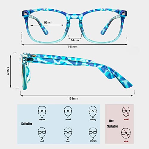 MAXJULI Blue Light Blocking Glasses,Computer Reading/Gaming/TV/Phones Glasses for Women Men(Blue Tortoise) - Image 3