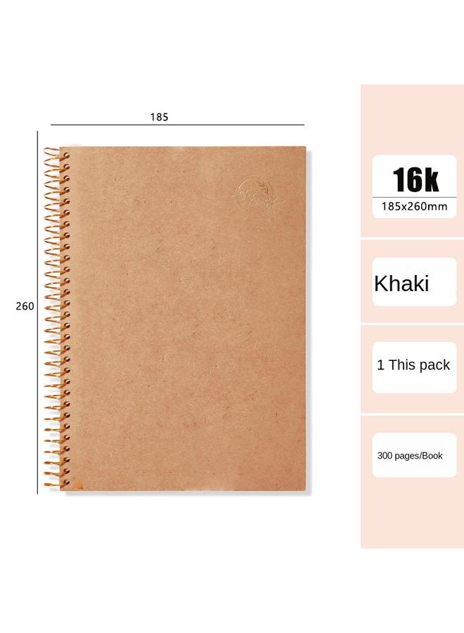 Bluejw Hardcover Spiral Coil Book 150 Sheet Office Meeting Notebook Loose-leaf Book Diary Composition Text School Supplies - Image 1