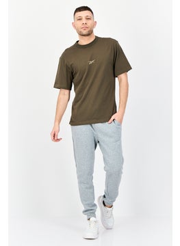 Reebok Men Sportswear Fit Short Sleeves Outdoor T-Shirt, Olive  - Image 3