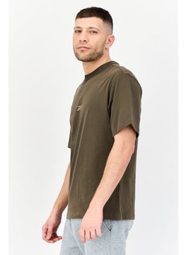 Reebok Men Sportswear Fit Short Sleeves Outdoor T-Shirt, Olive  - Image 4