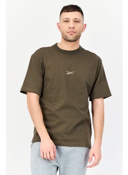 Reebok Men Sportswear Fit Short Sleeves Outdoor T-Shirt, Olive  - Image 1
