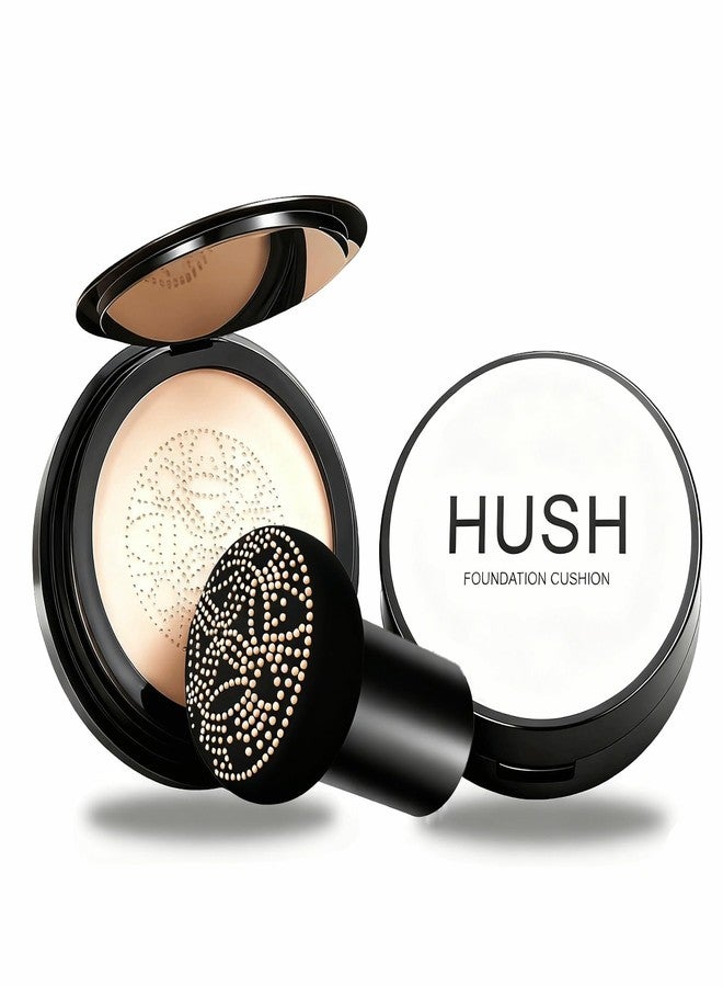 Loobexery Hush Mekeup Foundation for Older Women, Warm Tone Mushroom Head Air Cushion CC Cream BB Foundation Makeup Moisturizing & Long-Lasting Full Coverage Makeup Concealer for Light to Medium Complexions - Image 1