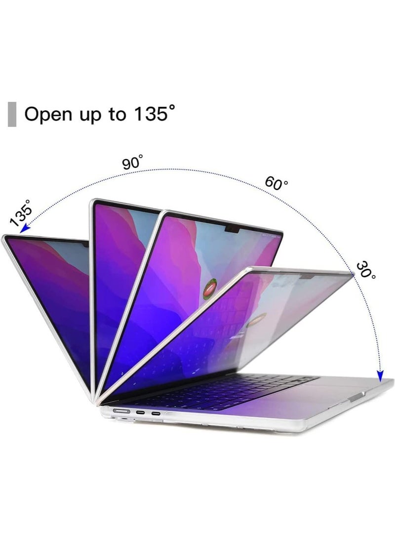 MacBook Air M2 Case 2022 13.6 inch A2681 Clear Plastic Hard Shell Case Protector for Newest M2 MacBook Air 13.6 with Touch ID Crystal Clear - Image 4