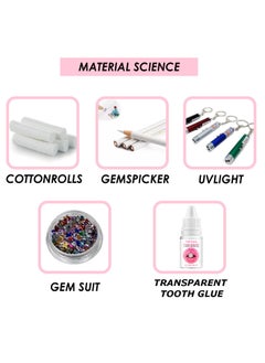 EELHOE Dental Gemstone Set,Dental Jewelry Set with Light,Professional DIY Dental Gemstone Set,Fashion Dental Crystal Sweet Smile Gemstone  - Image 4