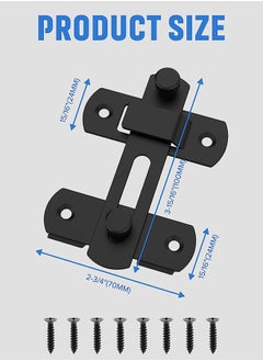 Generic Sliding Barn Door Lock, Stainless Steel Gate Latches Flip Latch Safety Door Bolt Latch Lock for Wine Cabinet, Bathroom, Outdoor, Garage, Garden, Closet Door  - Image 5