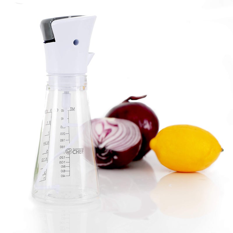 Commercial CHEF COMMERCIAL CHEF Salad Dressing Mixer for Homemade Salad Dressings Dressing Bottle with Button to Mix Dressing Container with Pour Spouts Shaker Bottle for Ranch Vinaigrette and More