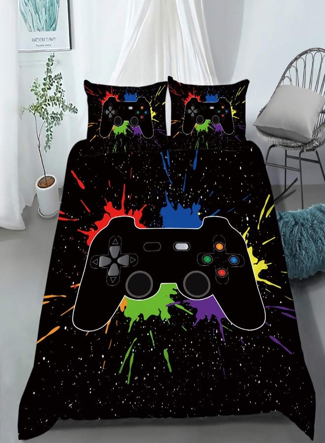 AILONEN Gamer Bedding Set for Boys, Twin Size Gaming Duvet Cover with 2 Pillow Shams - Image 1
