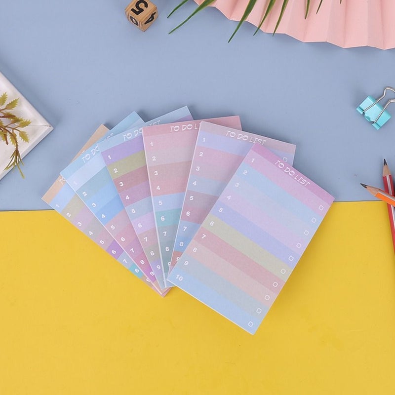 50 Sheets Sticky Notes Kawaii Portable Self Adhesive Multicolors To Do List Notepad Style1 - Image 4