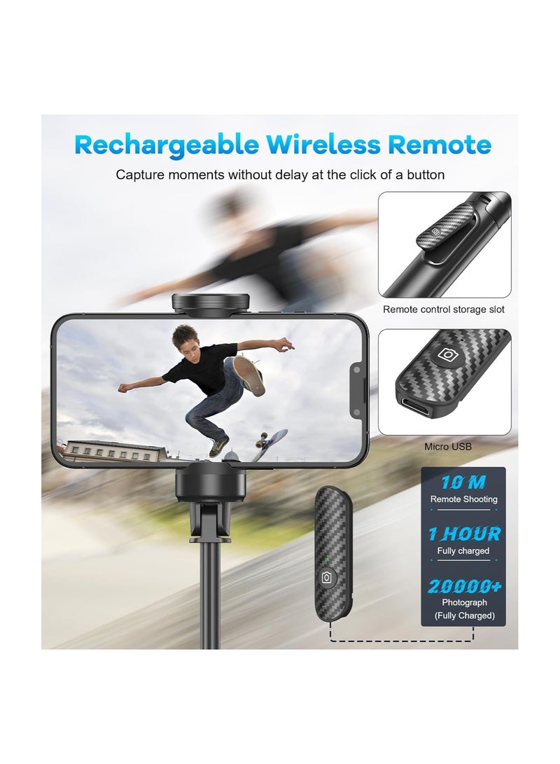 GUDOO 153CM Selfie Stick Tripod 2024 New Upgraded 360° Rotatable Tripod Aluminum Telescopic Pole and Wireless Remote Suitable for Selfies/Live/Travel - Image 5