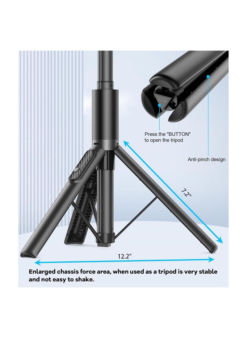 GUDOO 153CM Selfie Stick Tripod 2024 New Upgraded 360° Rotatable Tripod Aluminum Telescopic Pole and Wireless Remote Suitable for Selfies/Live/Travel - Image 4